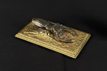 Austrian Vienna Bronze Stag Beetle Paperclip