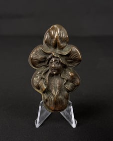 Art Nouveau Bronze Iris Flower Paperclip