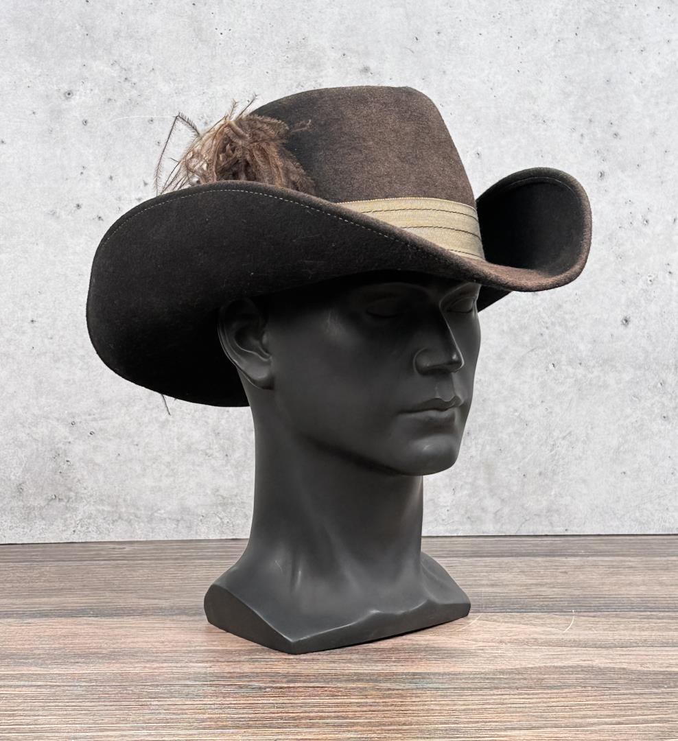 Doeskin Musketeer Pirate Style Cowboy Hat: Size 6 3/4
