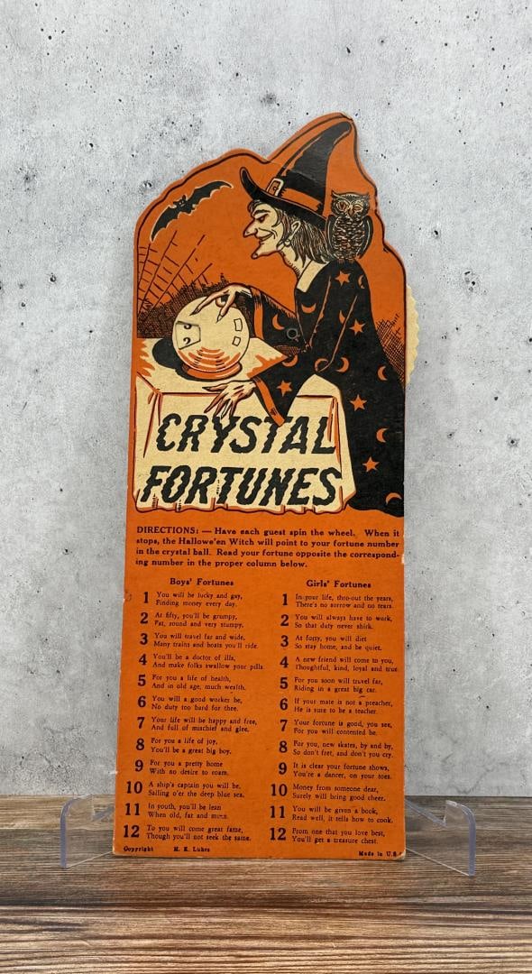Luhrs Halloween Crystal Fortunes Game: 12" by 4 3/4"