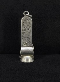 Victorian Sterling Silver Watch Fob Cigar Cutter