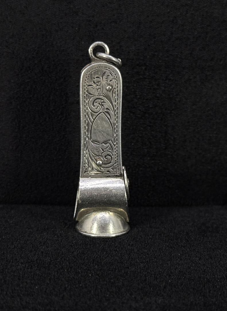 Victorian Sterling Silver Watch Fob Cigar Cutter (1 of 6)