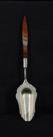 Dutch Sterling Silver Carnelian Sugar Spoon