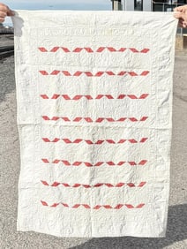 Antique Handmade Flying Geese Quilt