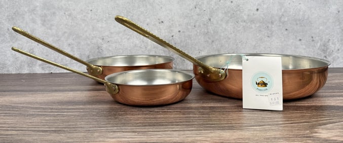 Tagus Chef Copper Cookware Frying Pan Set