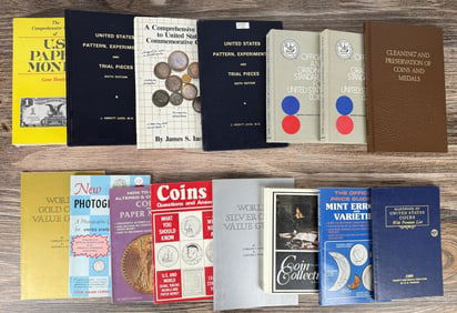 Group of Coin Collecting Grading Pricing Books