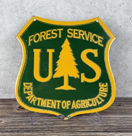 Porcelain USFS US Forest Service Shield Sign