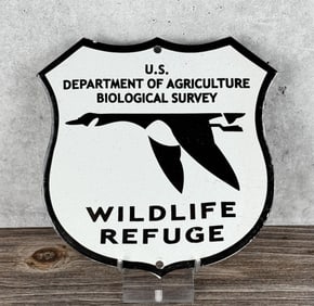 Porcelain National Wildlife Refuge Shield Sign
