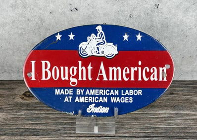 Porcelain Indian Motorcycles Sign