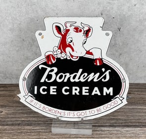 Porcelain Bordens Ice Cream Sign