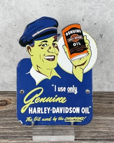Porcelain Harley Davidson Oil Sign