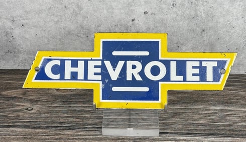 Porcelain Chevrolet Emblem Sign