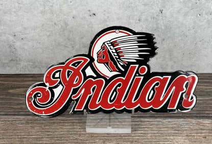 Porcelain Indian Motorcycles Sign