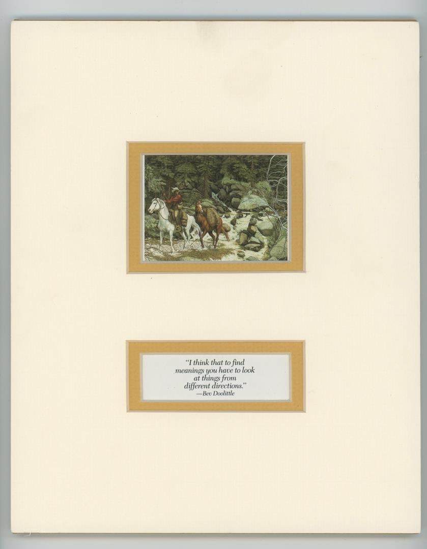 Bev Doolittle The Forest Has Eyes Book Print: Ready for a frame, matte measures 8"x10".
