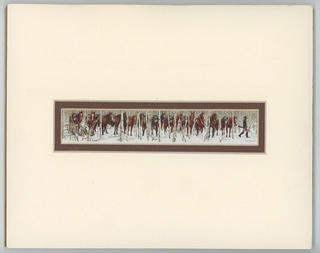 Bev Doolittle Two Indian Horses Book Print: Ready for a frame, matte measures 8"x10".