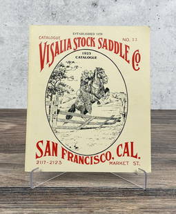 Visalia Stock Saddle Co Catalogue Catalog No 22: 1989 Jeri Pitman Signed Limited Edition.