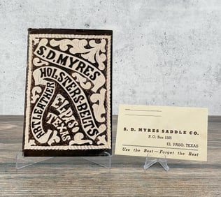 S.D. Myres Holsters Belts Art Leather Catalog