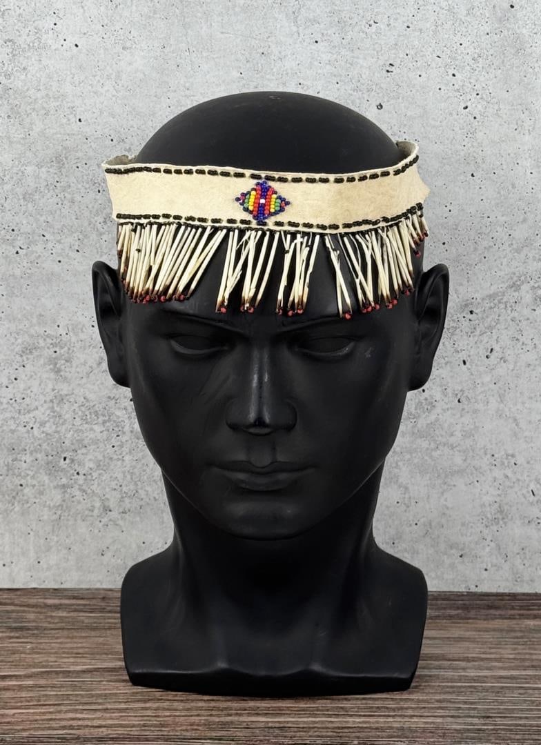 Lakota Sioux Native American Indian Headband: 16 1/2" long overall.