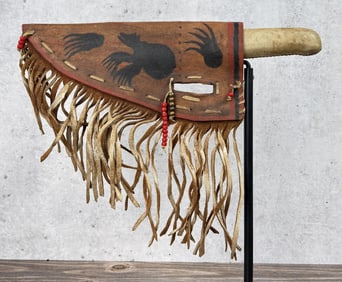 Plains Native American Indian Knife and Sheath