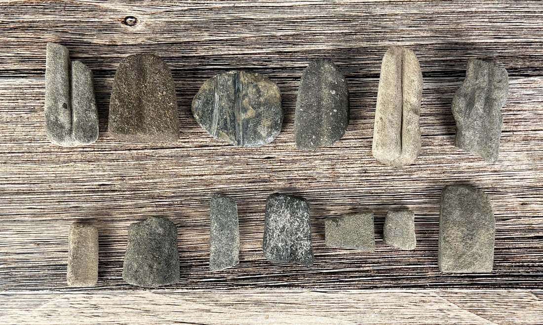 Ancient Native American Indian Arrow Straighteners: Nice grouping.