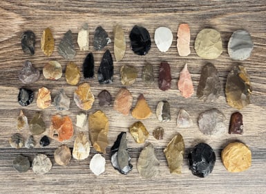 Ancient Native American Indian Scrapers Knives