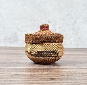 Makah Northwest Coast Native American Whale Basket