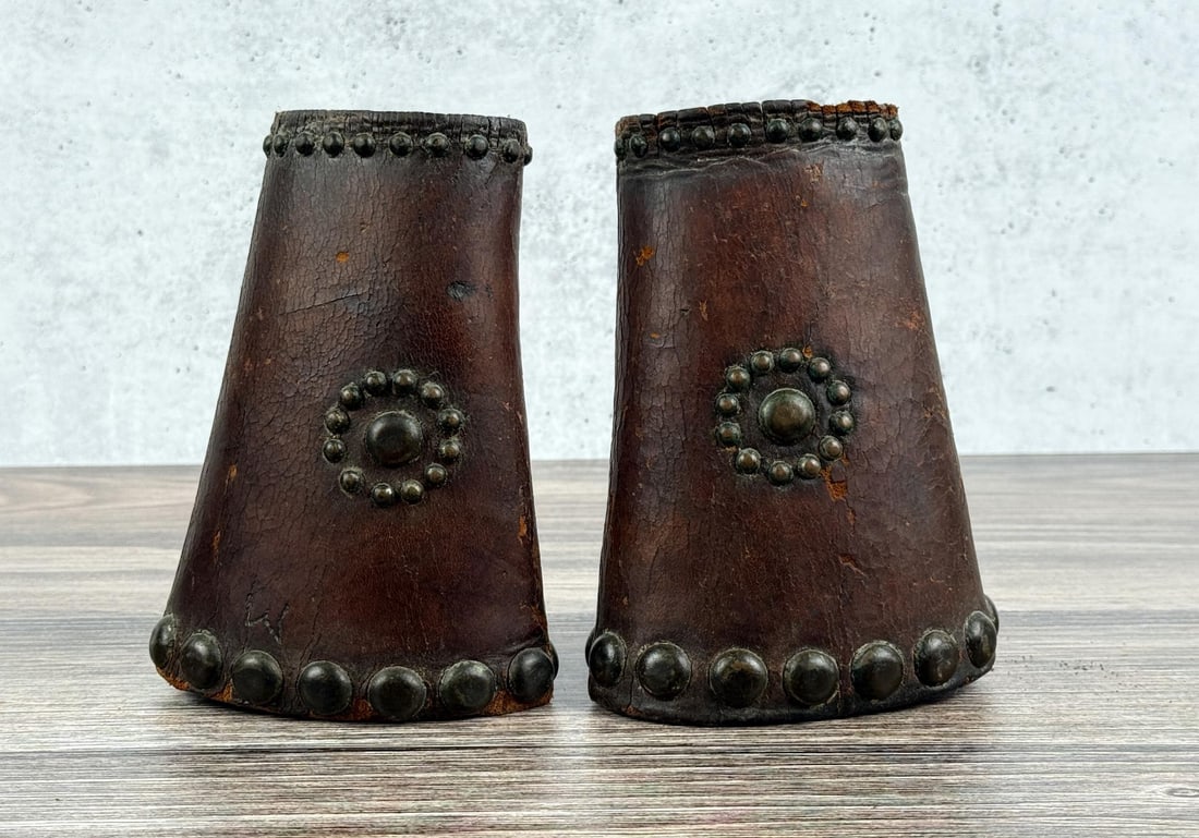 Montana Studded Leather Cowboy Cuffs (1 of 7)