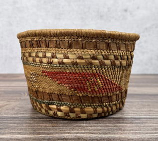 Makah Northwest Coast Native American Whale Basket