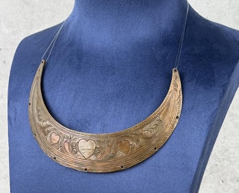 Plains Native American Indian Copper Gorget
