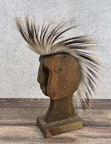 Plains Native American Indian Porcupine Hair Roach