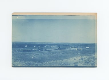 Crow Indian Agency Montana Cyanotype Postcard