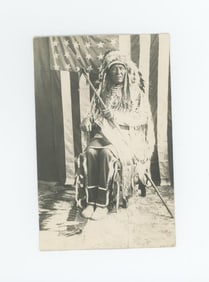 Two Leggings Montana Crow Indian RPPC Postcard