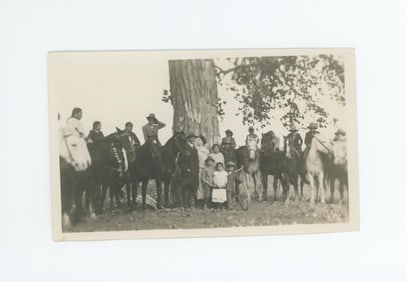 Crow Indians on Horseback Montana Photo