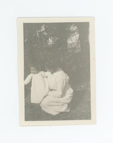 Woman and Indian Baby Crow Agency Montana Photo