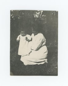 Woman and Indian Baby Crow Agency Montana Photo