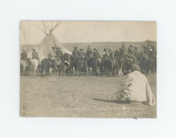 Watching the Medicine Dance Richard Throssel RPPC