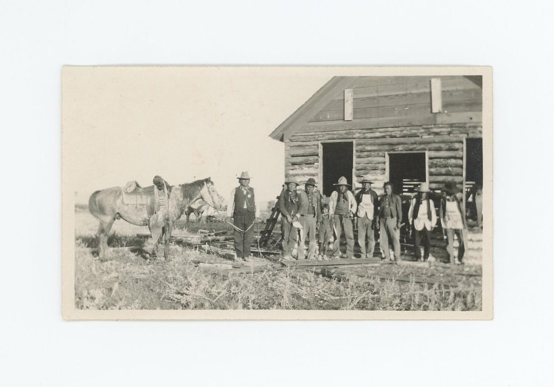 Crow Indians Building Black School Montana Photo (1 of 3)