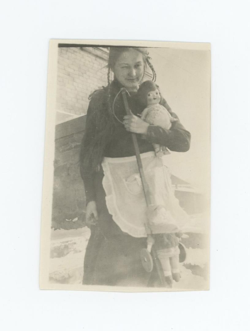 Crow Girl with Dolls Crow Agency Montana Photo (1 of 3)
