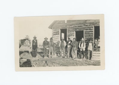 Crow Indians Building Black School Montana Photo