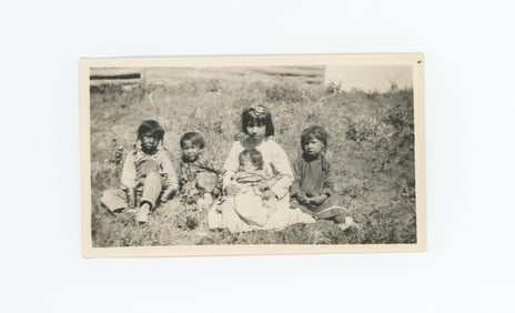 Crow Indian Children Burgess Days Montana Photo