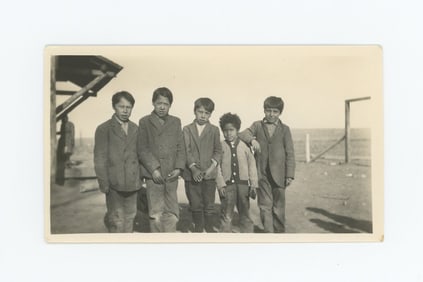 Crow Boys at Reno School Crow Agency Montana Photo