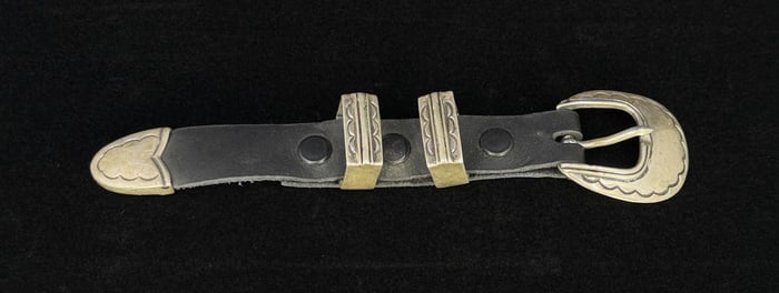 Navajo Sterling Cowboy Ranger Belt Buckle Set