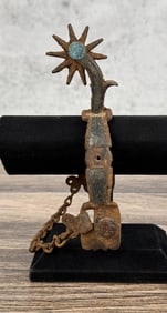 California Style Silver Inlaid Cowboy Spur