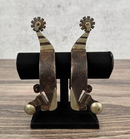 Silver Overlay Montana Cowboy Spurs