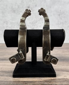 Bob Blackwood Silver Overlay Cowboy Spurs