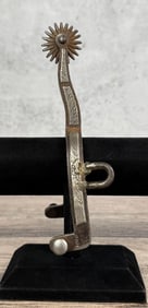 August Buermann Silver Inlaid Cowboy Spur