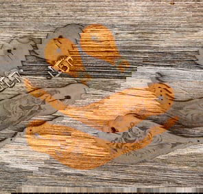 Flower Tooled Leather Cowboy Spur Straps