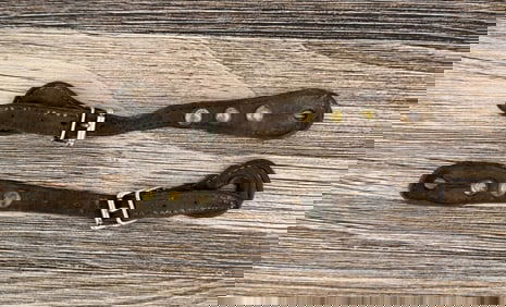 Studded Leather Cowboy Spur Straps