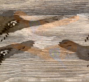 Tooled Leather Cowboy Spur Straps