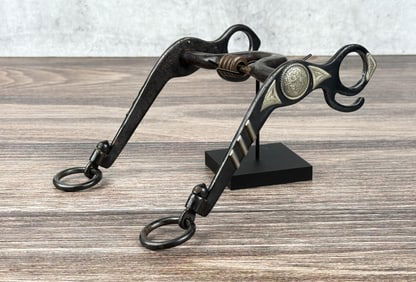 Silver Overlay Iron Cowboy Horse Bit